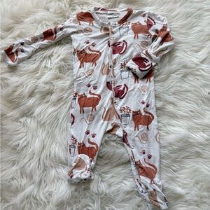 Spearmint love cat footie